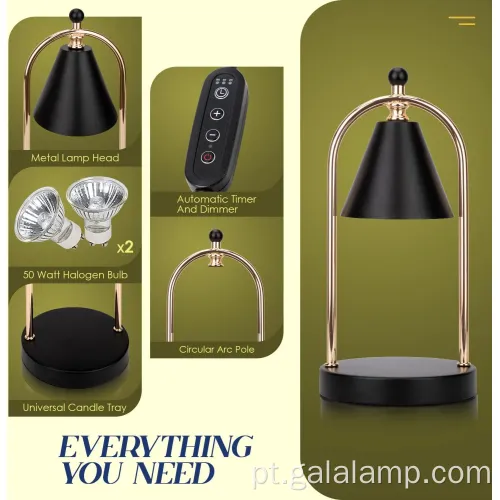 Lâmpada de vela elegante e diminuída para um ambiente aconchegante do quarto